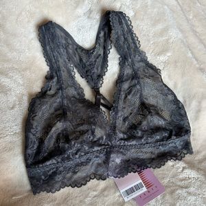 NWT M - Savage X Fenty charcoal lace bralette